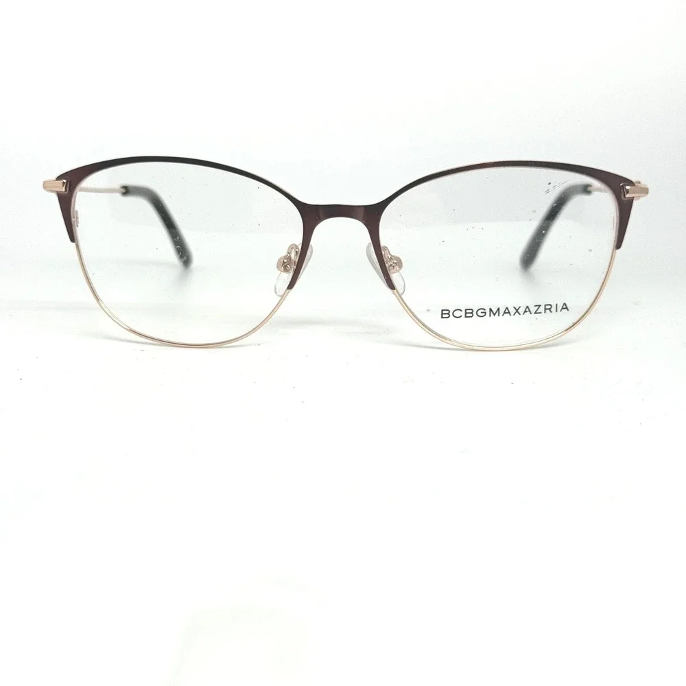 BCBGMAXAZRIA Freya Espresso Cat Eye Eyeglasses Frames Made in Italy Women 21233